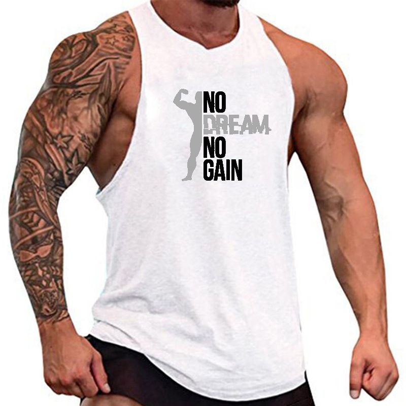 Canotta sportiva da uomo, casual, nuova, con spacchi grandi, in cotone_voghion.com