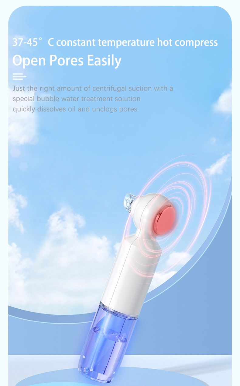 Klein bubbel schoonheidsinstrument, huishoudelijk elektrisch poriënreinigings- en zuurstofinjectieapparaat, warm gezichtskompres om_voghion.com