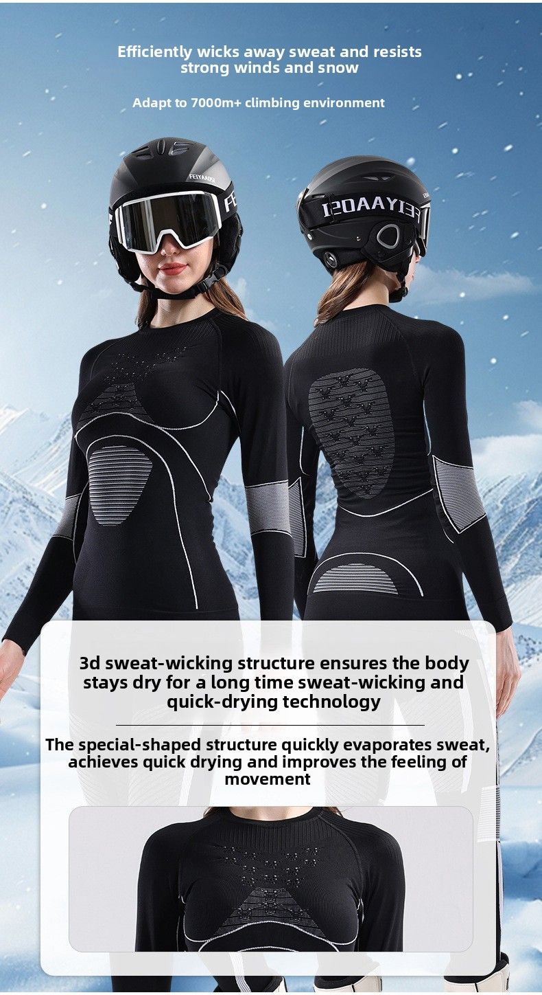 2025 Ski Quick-Dry Für Frauen Outdoor Thermo frauen Set Sport Kompression Kleidung Schweiß-Ableitenden Funktions Unterwäsche_voghion.com