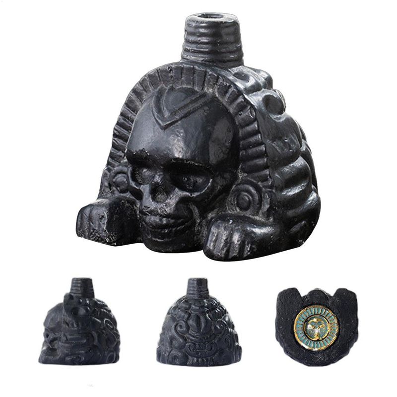 Authentic Aztec Whistle Loud Spookys Aztec Scary Death Whistle Realistic Human Screaming Aztec Ghost War Whistle Skull-Head Toy_voghion.com