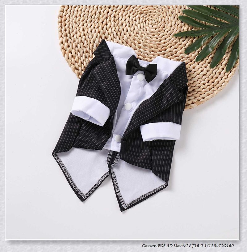 Nouveaux vêtements pour animaux de compagnie, costume smoking gentleman, vêtements pour chiots_voghion.com