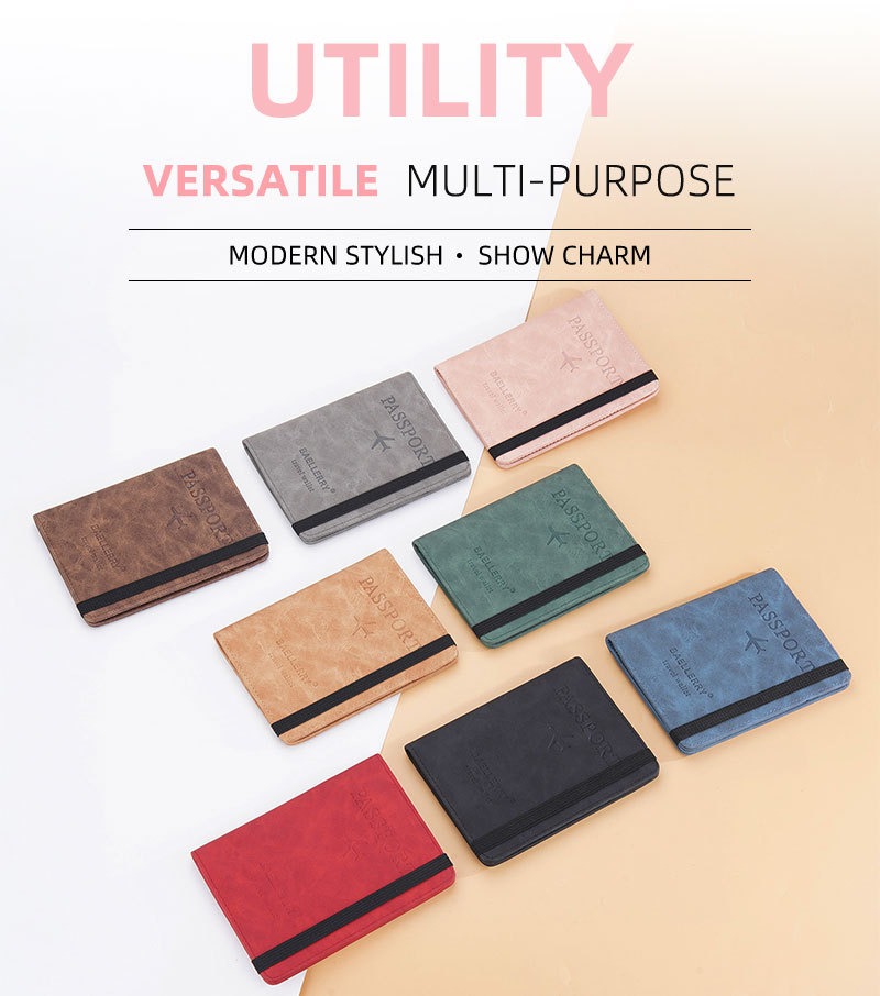 A Baellerry új uniszex RFID útlevéltartója, matt úti okmányok egyszerű antimágneses kártyatartója_voghion.com