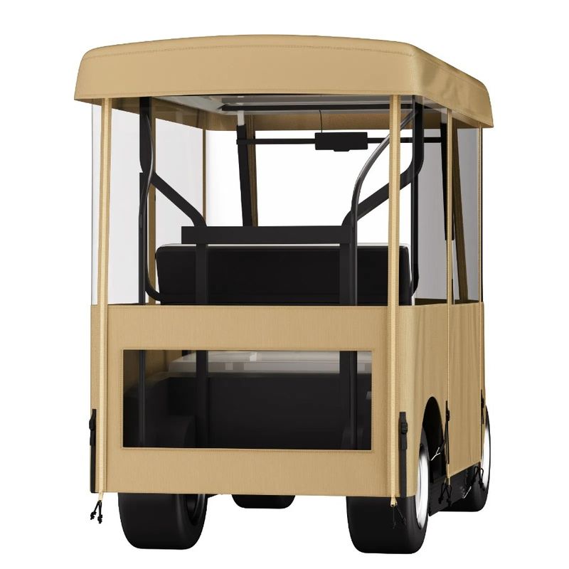 Copertura per golf da 4 persone, impermeabile 300D, 4 lati, con carrello antivento, Golf Deluxe, copertura, carrello da fairway trasparente_voghion.com