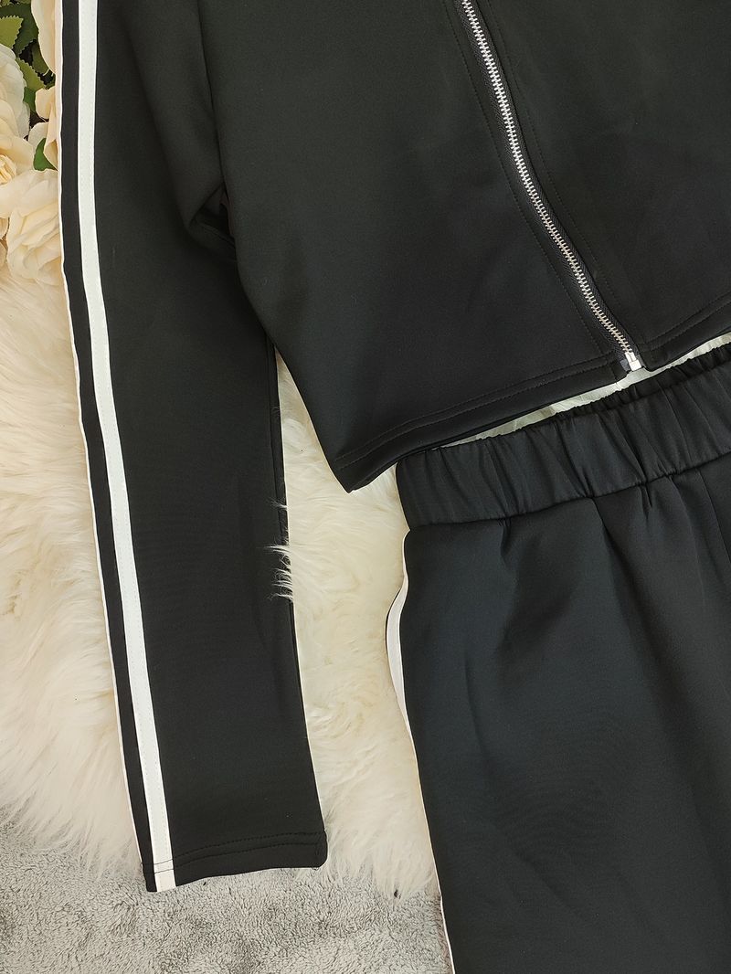 FD2242 2025 Herbst Neue Mode Casual Langarm Sport Zwei-Stück frauen Set_voghion.com