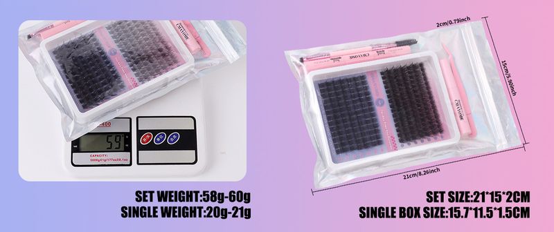 European and American cross border DIY segmented false eyelashes set large capacity C curve natural thick single cluster eyelashes wholesale_voghion.com