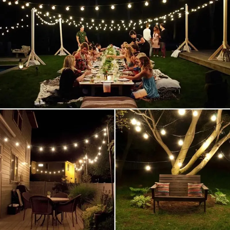 2024 neue Solar Kristall Globus LED String Lichter LED Solar Outdoor Licht IP65 Fee Licht Weihnachten Girlande Für Garten Party decor_voghion.com