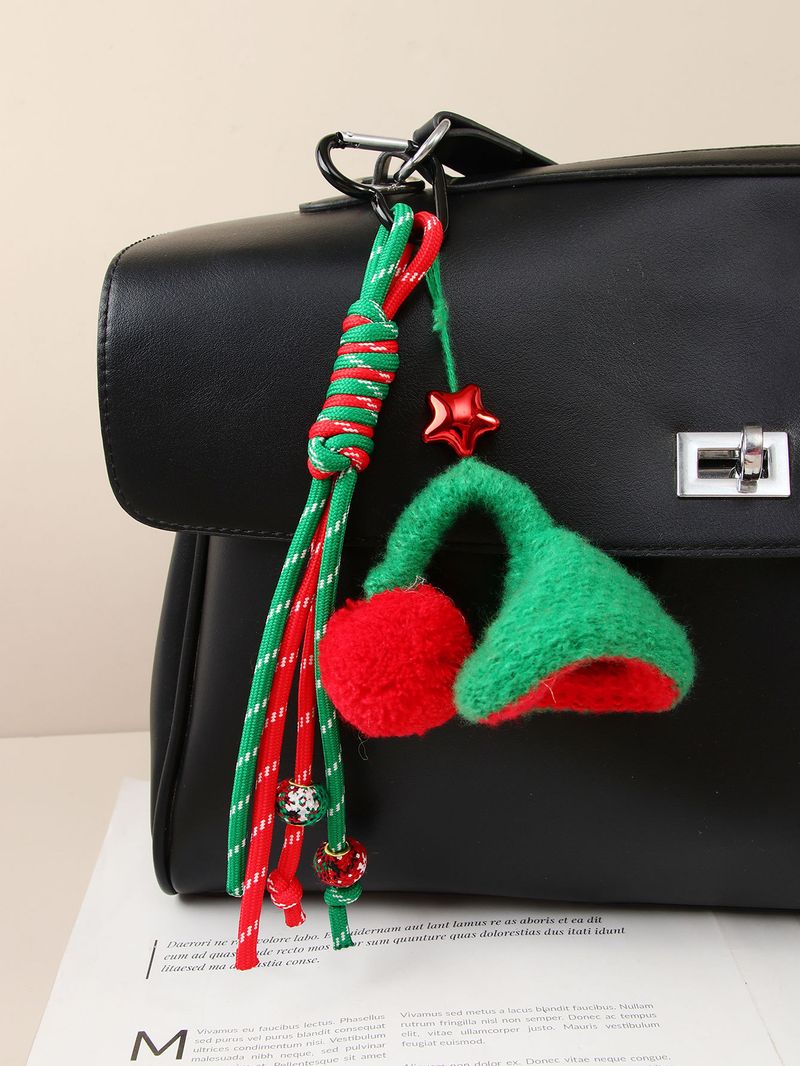 Christmas Themed Wool Knitted Small Hat Creative Love Christmas Tree Bag Pendant Cute Versatile Keychain_voghion.com