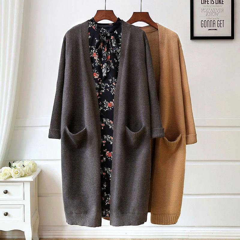 Damesjas lente en herfst nieuwe effen kleur temperament eenvoudig gebreid vest voor dames_voghion.com