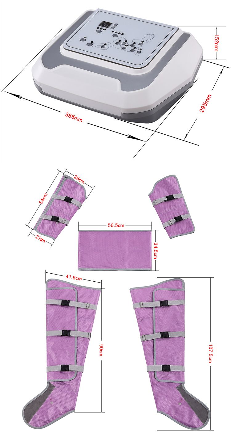 Professionelle Pressotherapie-Hine Purle Lymphatische Massagegerät Arme Schultern Bauch Beine Taille Luftkompression Fuß_voghion.com