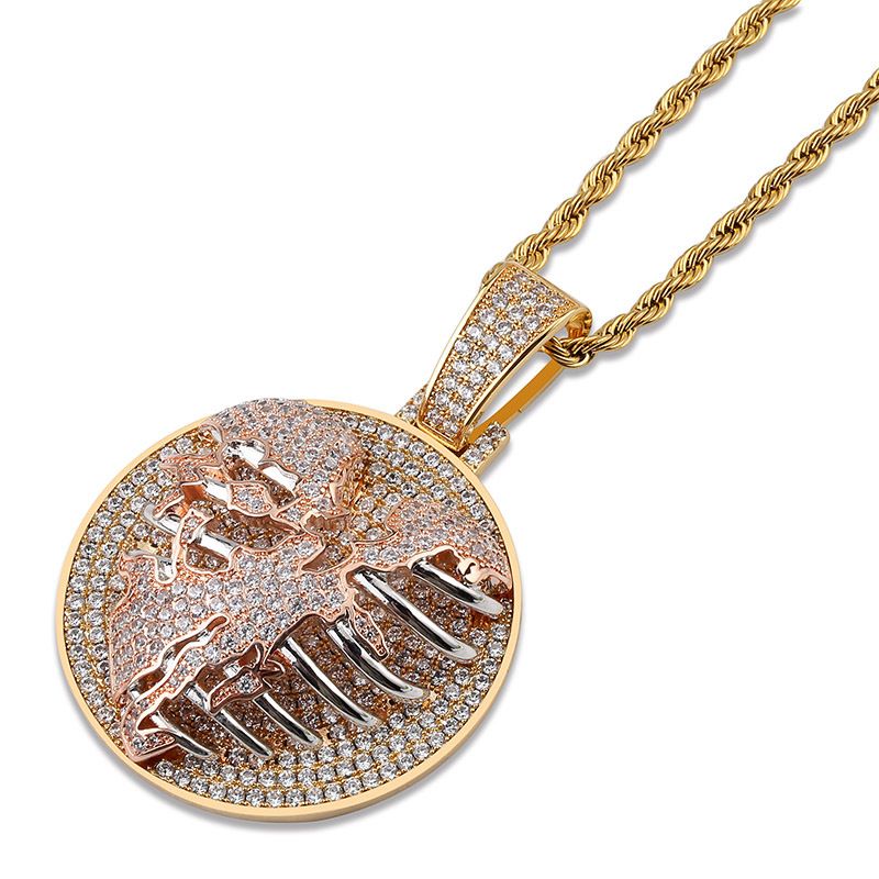 Pendants Hot Chest Tearing Heartbreaking Personality Pendant Full Of Zircon Hollow Solid Hiphop Necklace Jewelry_voghion.com