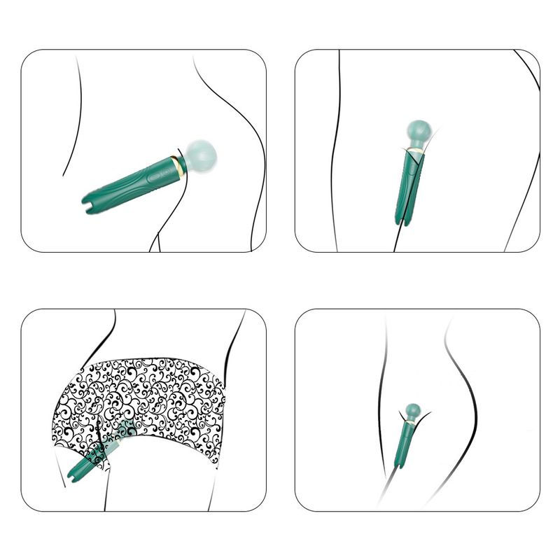 Vibratore per masturbazione femminile Langya a doppia testa con forte scossa AV_voghion.com