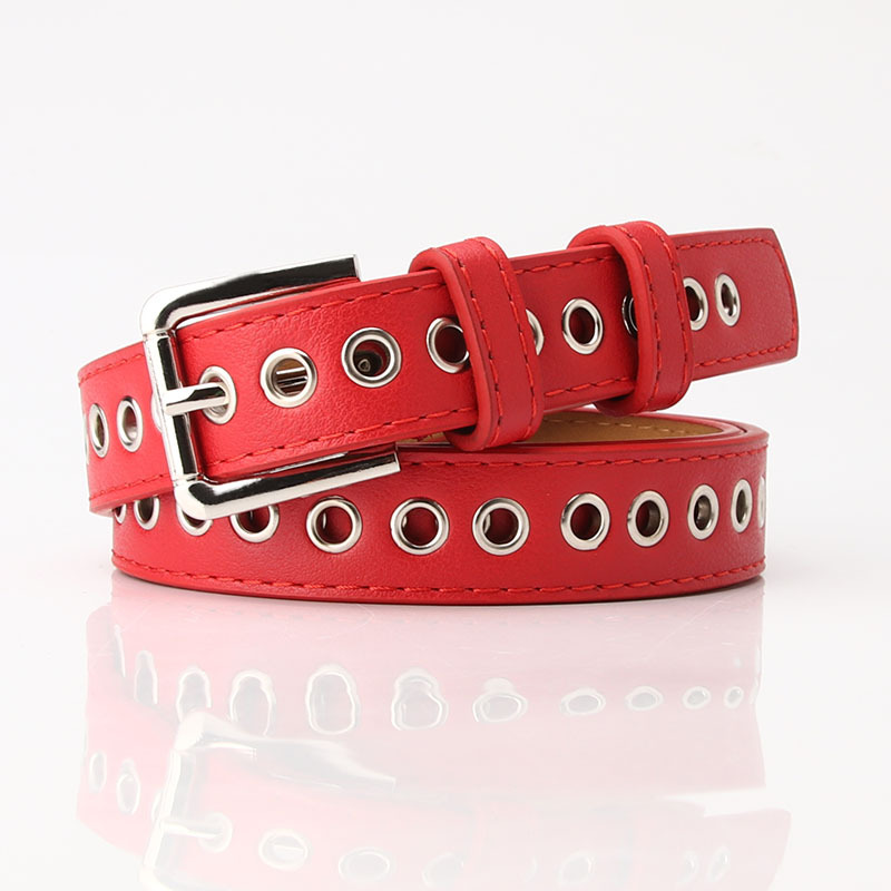 New style metal whole air-eye belt women's belt without punching version versatile fashion hollow decorative belt _voghion.com