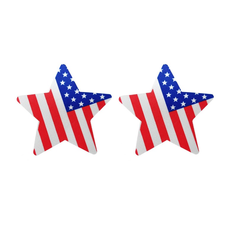 National flag five-pointed star breast patch breathable spot wholesale disposable breast patch silk satin nipple covers_voghion.com