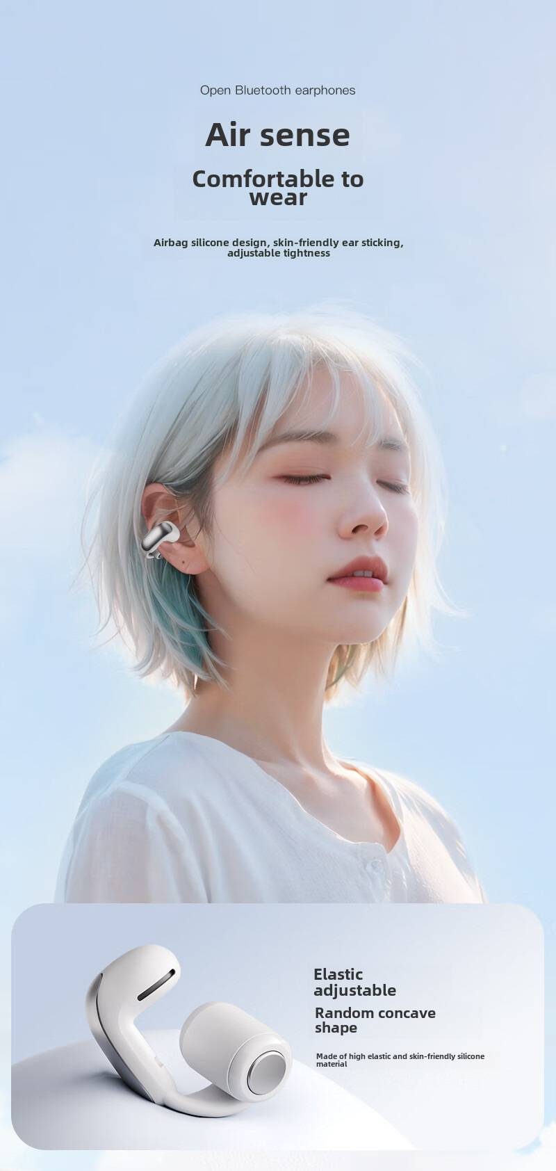 Écouteurs Bluetooth sans fil Ultra ouverts, oreillettes à clipser, adaptées, 2024 _voghion.com