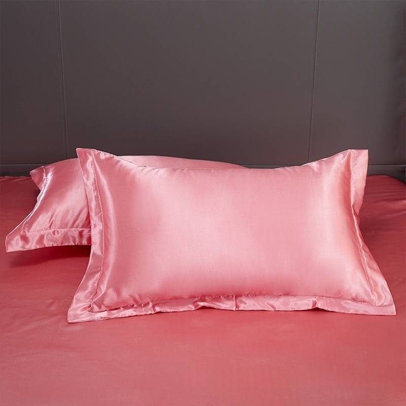 Kissenbezug aus gewaschener Seide – Satin in reiner Farbe, kühlend und glatt für die Haar- und Hautpflege_voghion.com