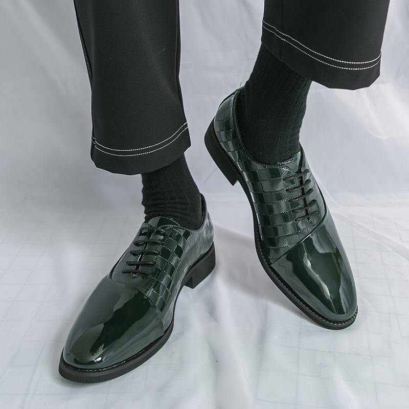 Moški elegantni čevlji, poslovni formalni britanski stil, usnjeni derby čevlji, poročni čevlji za moške, poletje 2025, novi, zračni_voghion.com