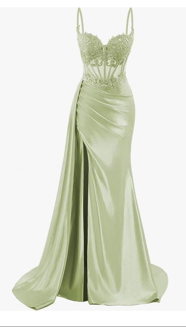 Damenbekleidung Neues grünes sexy Tube Top langes Abschlussball-Party-Abendkleid_voghion.com