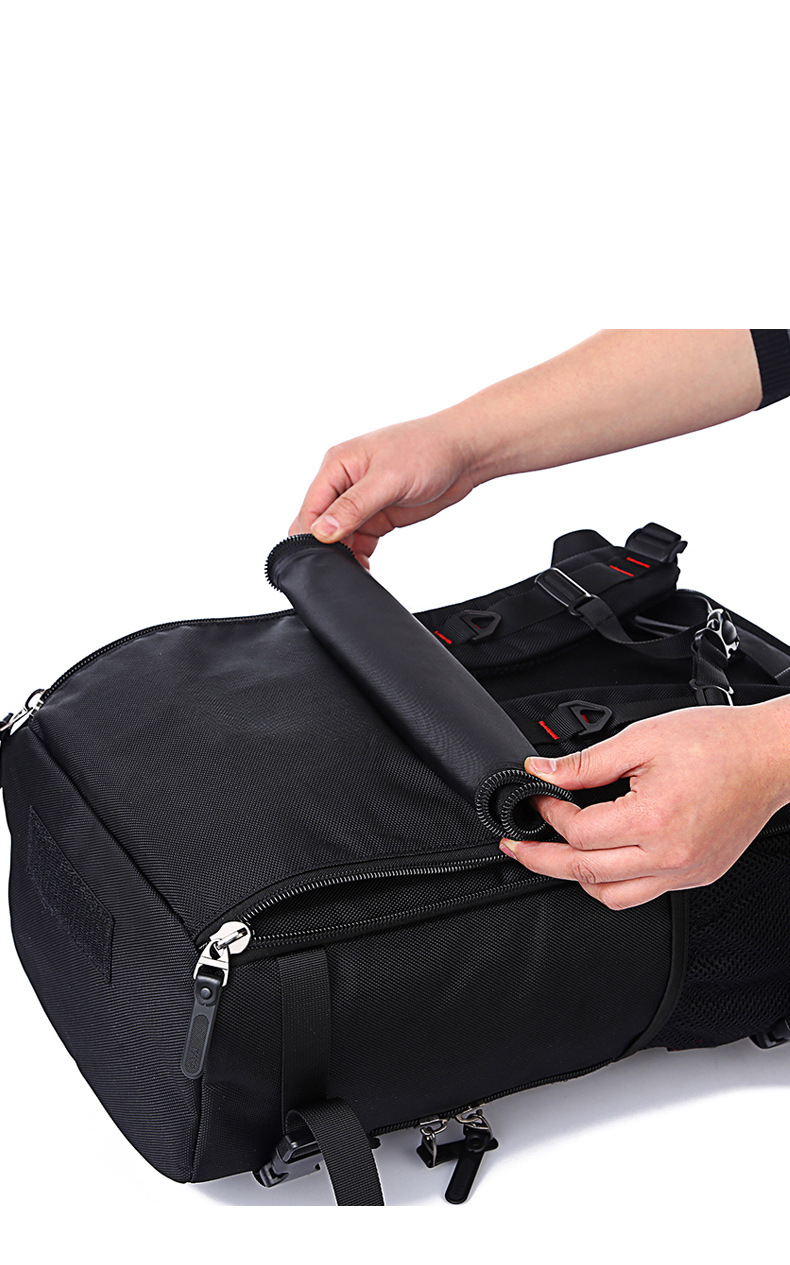 Large Capacity Backpack Men's Travel Bag Leisure Backpack Three Purpose Student Mountaineering Bag With Lock Waterproof Backpack_voghion.com
