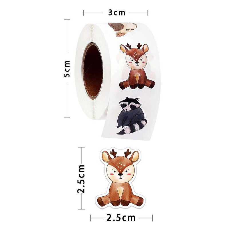 YOUEN 500pcs/roll, 2.5cm Roll, Special-shaped Various Types Of Stickers, Decorative Gift Box, Self-adhesive Sticker Label(12 Styles)_voghion.com