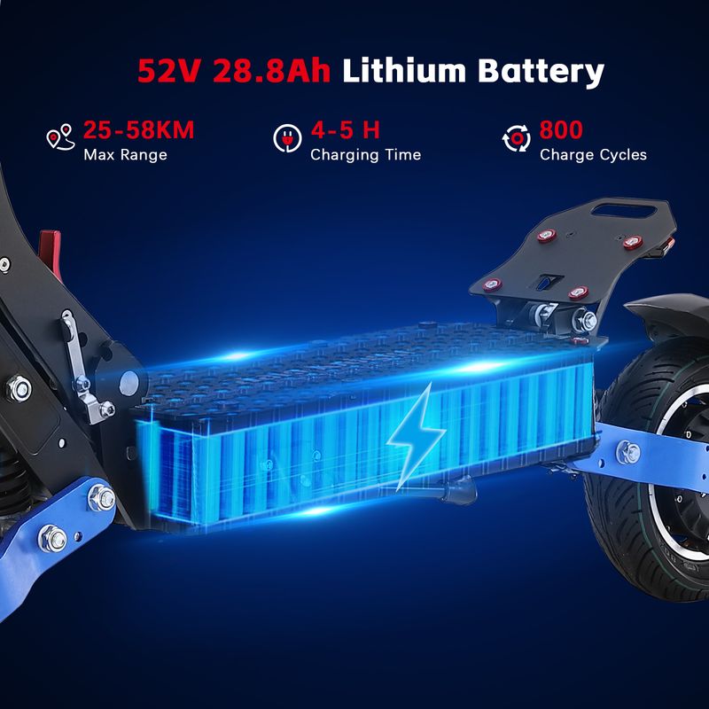 Halo Knight T108 Elektroroller 10 Zoll Straßenreifen Dual 1000W Motor 52V 28,8Ah Batterie_voghion.com