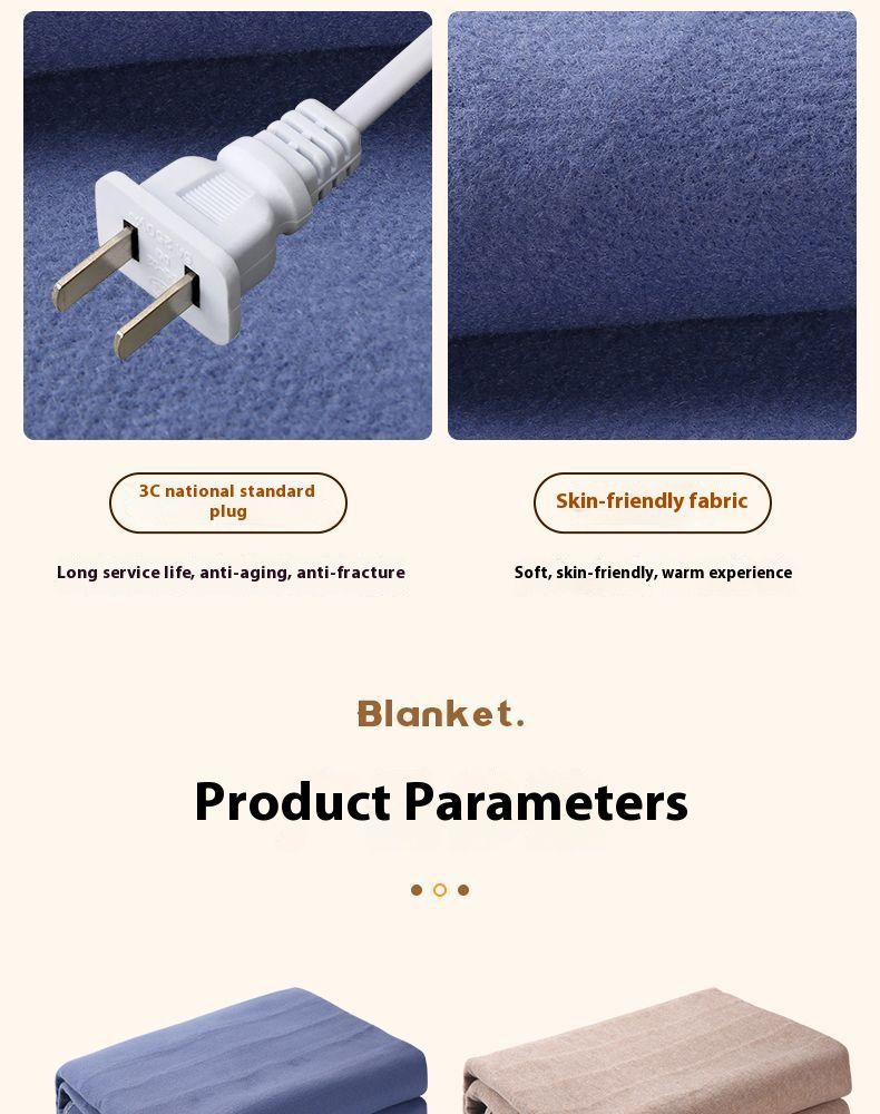 Smart Electric Blanket – Dual Control Heating Pad For Single/Double Bed, Auto-Adjusting Temperature, Waterproof & Anti-Mite (CE Certified, 220V AC)_voghion.com