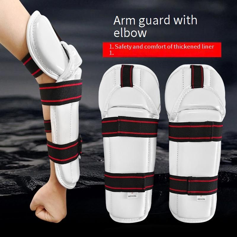 Protectores de codo y brazo profesionales para artes marciales, para niños y adultos: equipo de protección reforzado de PU+EVA para taekwondo, boxeo y sparring._voghion.com