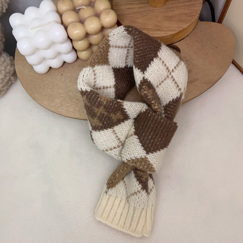 Écharpe marron pour chien, Teddy Bichon Schnauzer, bouledogue français, chat, animal de compagnie, automne hiver, chaud, cache-cou, 2024_voghion.com