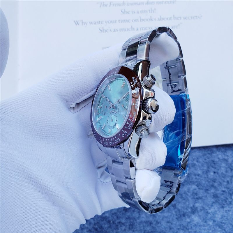 Orologio meccanico automatico impermeabile Daytona New Business da uomo, 40 mm, in acciaio 904L_voghion.com