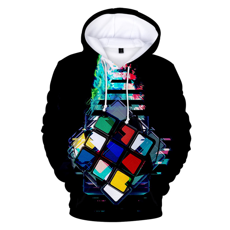 Sonbahar Hp Hop Kapşonlu 3D Rubik Küpü Hoodies Erkek Tişörtü Kadın Unisex Kazaklar Moda Çocuklar Hoody Rahat Erkek_voghion.com