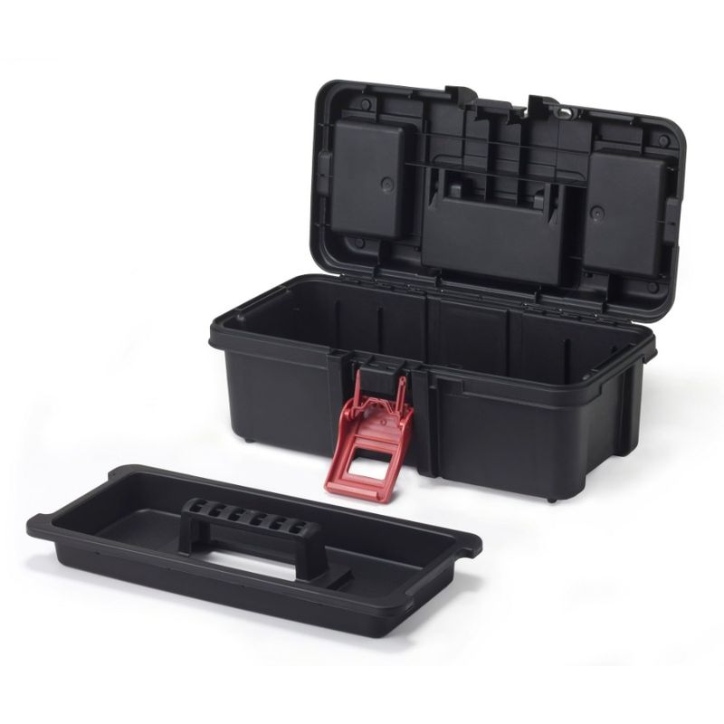 13inch Tool Box Plastic Tool And Hardware Storage Black_voghion.com