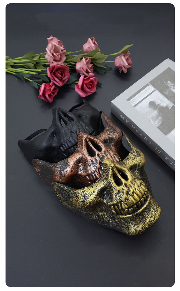 Halloween CS Kampfschutz Vollgesichtskopf Werwolf Halbkrieger Totenkopfmaske_voghion.com