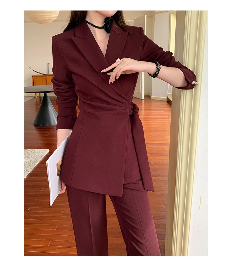 Ankola Red Set For Women 2025 New Spring And Autumn Style Casual High-end Bowknot Trendy Suit This Year_voghion.com
