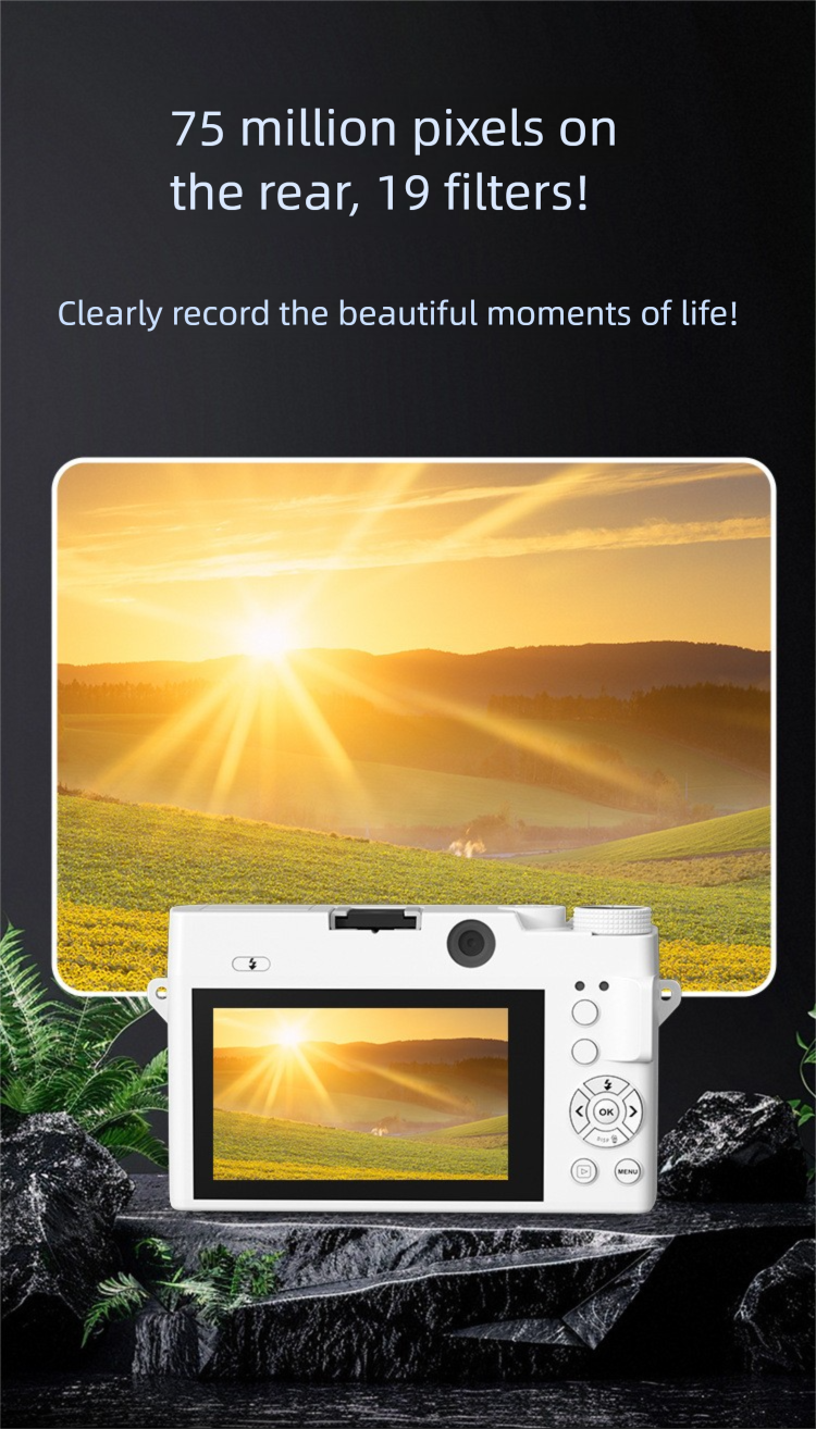 4K Video Portable Mirrorless HD Digital Beauty Selfie Home Dual Camera Student Party_voghion.com