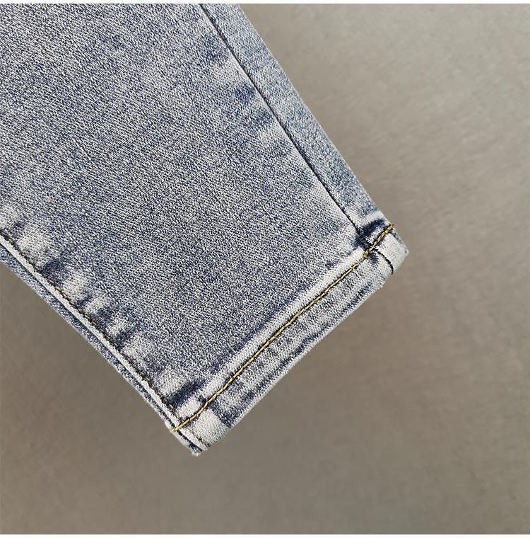 Blugi skinny cu diamant, rezistenți, fierbinți, pentru femei, de vară, noi, all-match, talie înaltă, slim, cu nouă puncte, skinny, pantaloni_voghion.com