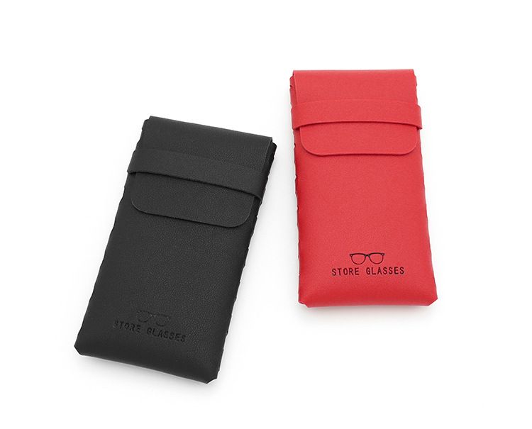 Bolsa para gafas unisex de cuero suave, simple, para miopía, gafas de lectura, Funda de cuero, bolsa suave portátil para hombre, bolsa de almacenamiento, funda para gafas de cuero fresco para mujer_voghion.com
