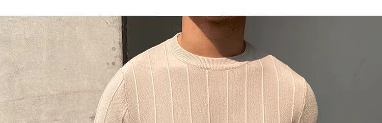 Férfi ruházat Póló férfi nyári új kerek nyakú póló félujjú férfi rövid ujjú vékony változatú alsó ing gyapjú póló_voghion.com