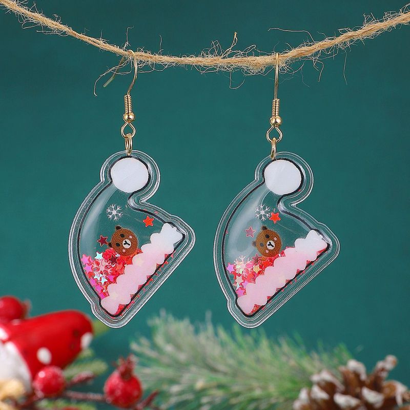 Christmas series New earrings female sweet cute Santa Christmas tree earrings cartoon bell earrings_voghion.com