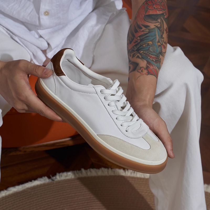 LP German Training For Men: Fashionable, Lightweight, Comfortable Design, Board Shoes, Business Casual, Cowhide, Soft_voghion.com