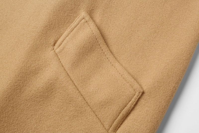 Women's Clothing Fashion Slim Waistband Lapel Wool Coat_voghion.com