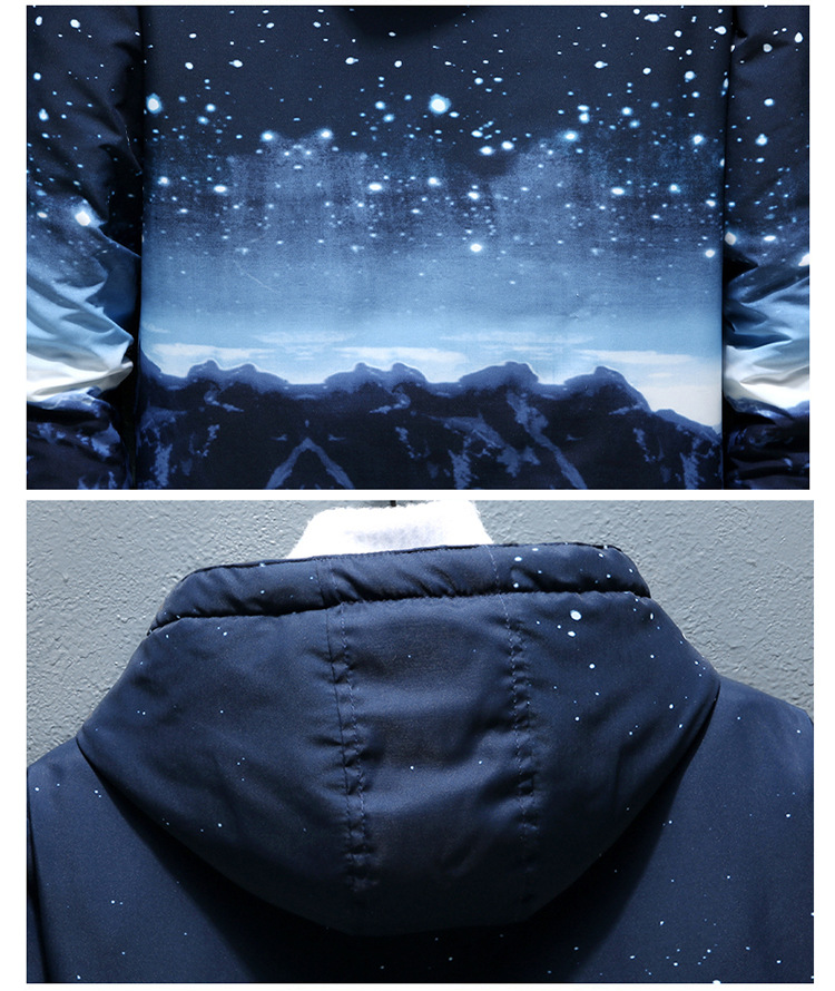 Mit Baumwolle gefütterter Wintermantel für Herren. Baumwollgefütterte Herbst- und Wintertrendjacke für Herren. Schwere, lässige, mit Baumwolle gefütterte Herrenjacke_voghion.com