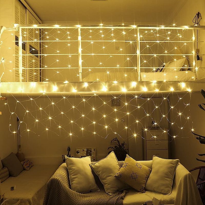 Wasserdichte LED-Lichternetze für den Außenbereich, Niederspannungs-Lichterketten aus Netzgewebe für Weihnachtsbaum, Garten, Party, Hochzeitsdekoration_voghion.com