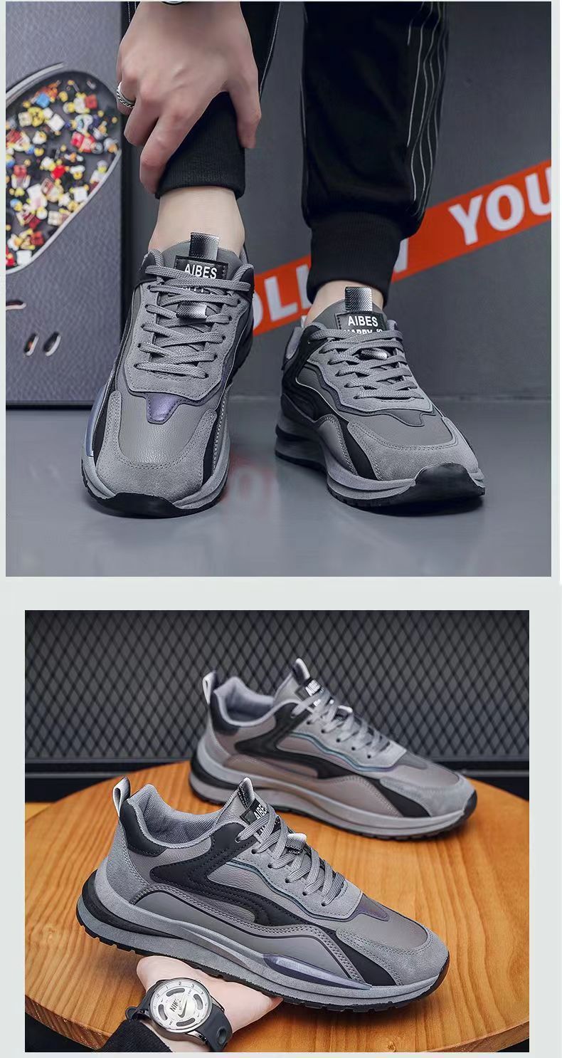 Dad's For Men 2024 Spring And Autumn New Versatile Fashion Sports Running Casual Thick Sole Men's Internet Red Shoes_voghion.com