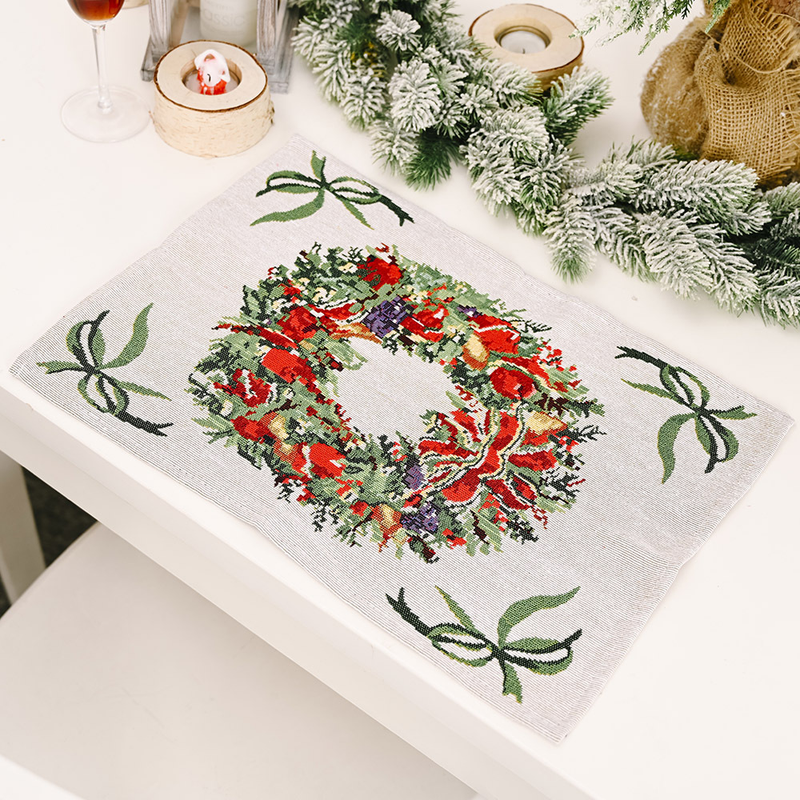 Christmas New Decorative Products Knitted Cloth Dining Mat Creative Knitted Dining Mat Table Cloth Elderly Tree Dining Mat_voghion.com