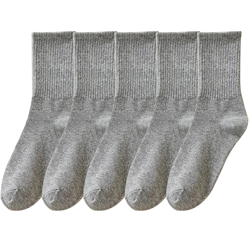10 Pairs Of Socks Women's Mid-autumn And Winter High Socks Pure Color Couple High-top Socks Men's Long Socks_voghion.com