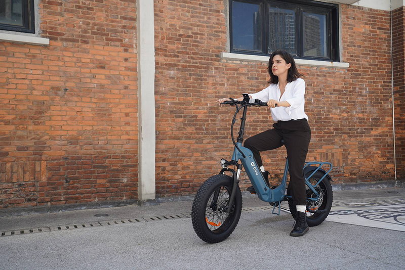 DYU FF500 Foldbar Elcykel 500W motor 48 v14ah lithium batteri City Riding dame elcykel 20*4.0 Fat Tire cykel_voghion.com