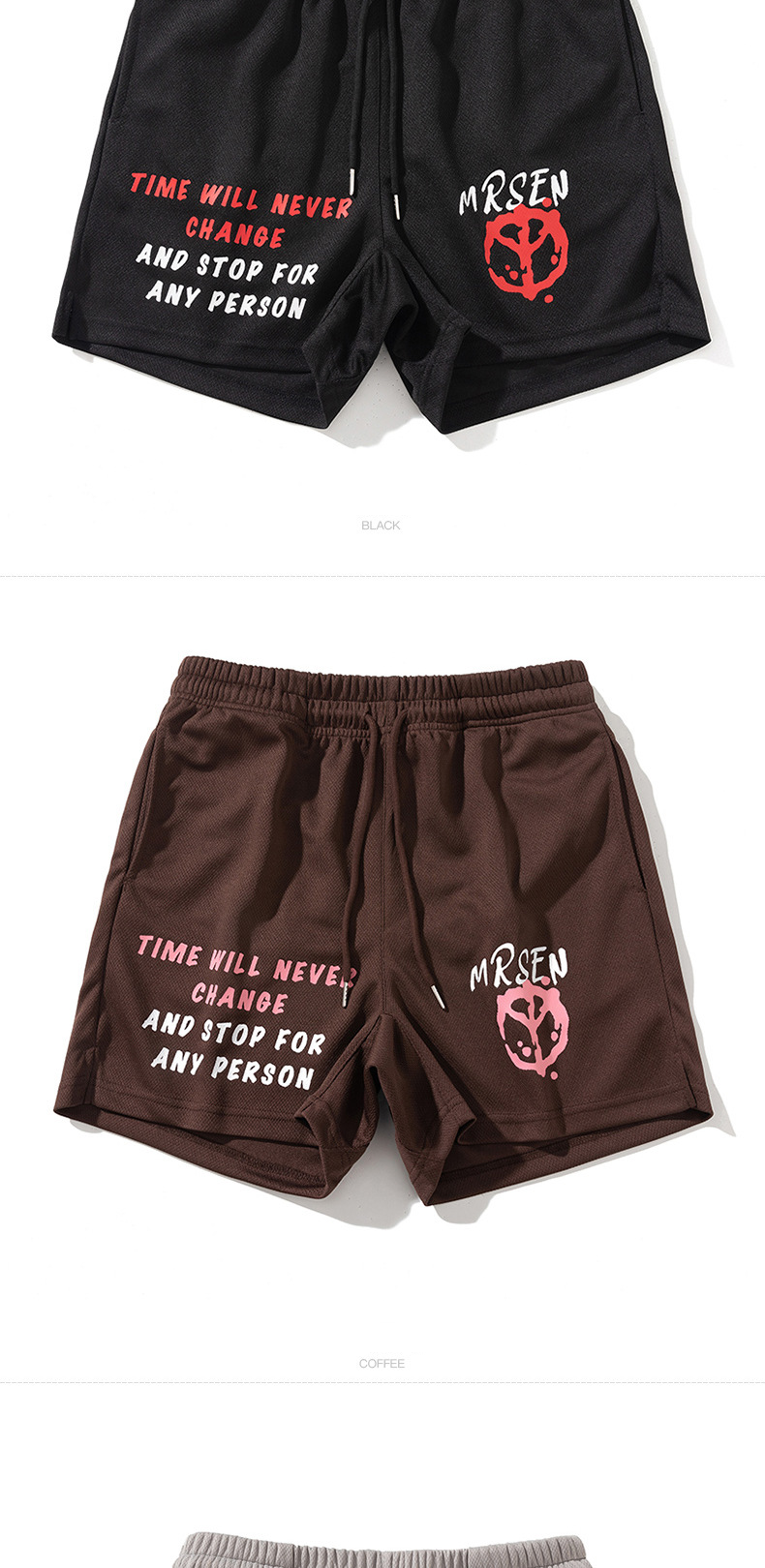 Basketbalshorts Knielange shorts voor jongens Zomer Trendy merk Ins Losse letters High Street Couple Four Points Broek_voghion.com