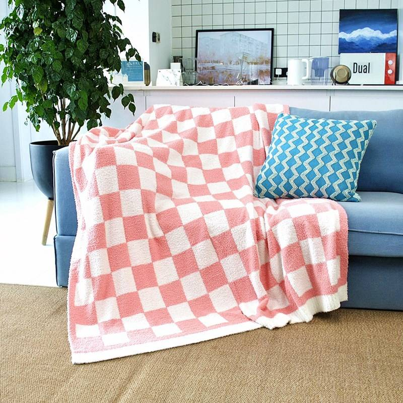 Extra dicke Winterdecke, doppelseitig, Fleece, stricken, weich, warm, für Sofa, Nickerchen, Geschenke_voghion.com