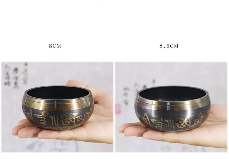 Nepal Singing Bowl Handmade Bowl Hand-Hammered Tibetan Singing Bowl Set - Stress Relief, Chakra Balancing & Meditation Tool_voghion.com