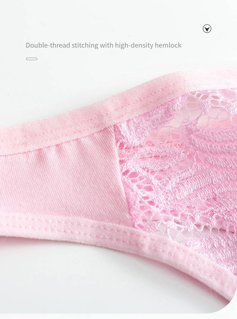 Women's Cotton Stretch Briefs Soft Sexy Lace Knickers Breathable Comfortable Underwear Slip Hipster Thongs Panties_voghion.com