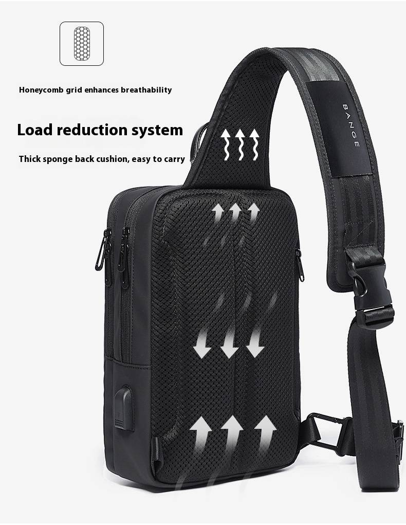Borsa a tracolla Bange da uomo, borsa a tracolla casual semplice con porta USB, borsa a tracolla alla moda per lavoro_voghion.com